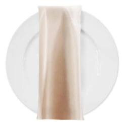 Lamour (Dull) Satin Table Napkin In LT Champagne 1441