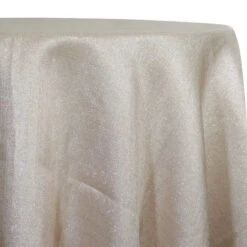 Metallic Burlap Table Linen In Champagne/Silver
