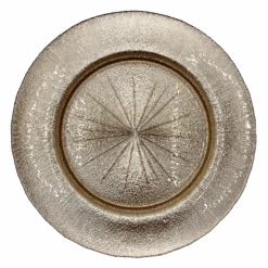 Metallic - Glass Charger Plate In Champagne (Item # 0071)