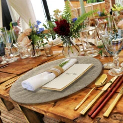 Linen - Glass Charger Plate In Champagne (Item # 0236) -Urquid Linen Shop Champagne 2 dddc1475 8cc5 489e 9913 76e984276855