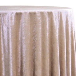 Lush Velvet Table Linen In Champagne
