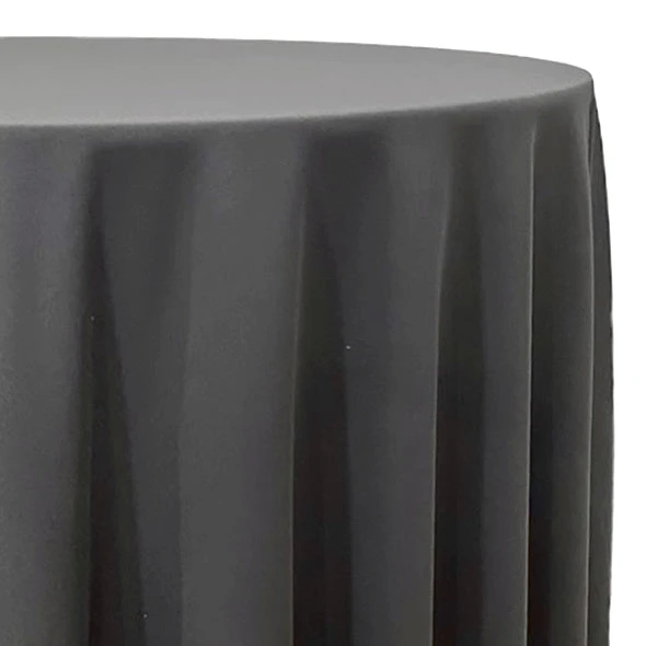 1pc - Scuba (Wrinkle-Free) Table Linen 108" Round- Charcoal 1 1pc - Scuba (Wrinkle-Free) Table Linen 108" Round- Charcoal