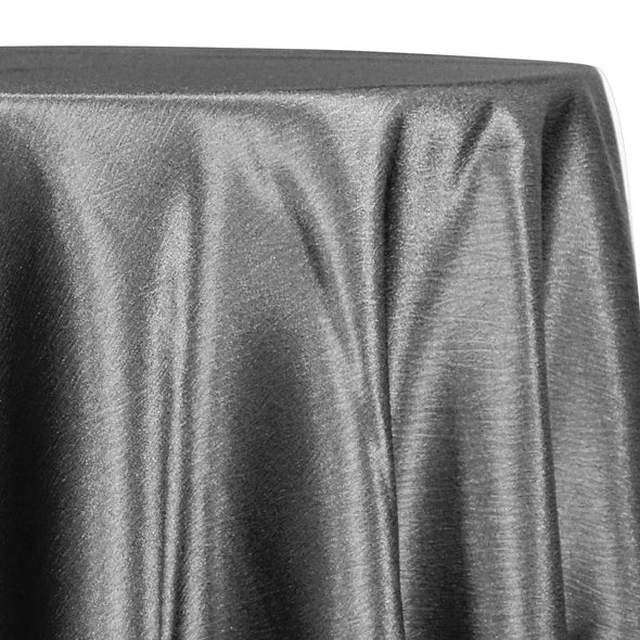 5pcs - Luxury Satin Table Linen 90" Round - Charcoal 1 5pcs - Luxury Satin Table Linen 90" Round - Charcoal