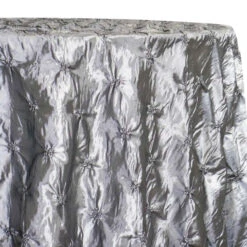 1pc - Belly Button (Pinwheel) Table Linen 132" Round - Charcoal