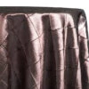 1pc - 4" Pintuck Taffeta Table Linen In Chocolate (72"x72" Overlay)