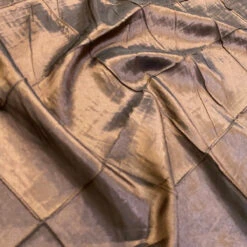 1pc - 4" Pintuck Taffeta Table Linen In Chocolate (72"x72" Overlay) -Urquid Linen Shop Chocolate 7 1200 f95cb6e1 1e73 47bb 8087 a5a800ae257f