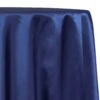 Shantung Satin (Reversible) Table Linen In DK Navy