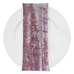 Panne (Crush) Velvet Table Napkin In Pink
