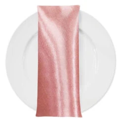 Shantung Satin (Reversible) Table Napkin In Dusty Rose