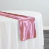 Bridal Satin Table Runner In Dusty Rose 317