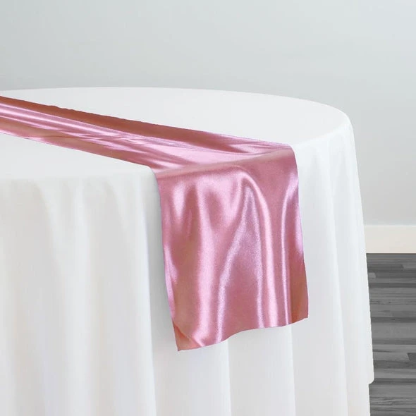 Bridal Satin Table Runner In Dusty Rose 317 1 Bridal Satin Table Runner In Dusty Rose 317