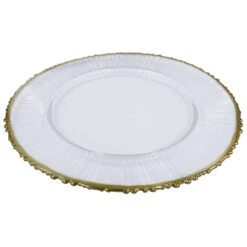Eclipse - Glass Charger Plate In Gold (Item # 0309-R) 6 Eclipse - Glass Charger Plate In Gold (Item # 0309-R) -Urquid Linen Shop Eclipse3