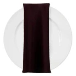 Lamour (Dull) Satin Table Napkin In Eggplant 1289