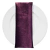 Lush Velvet Table Napkin In Eggplant