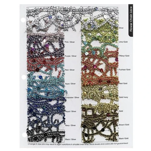 Flower Chain Lace Table Runner In Purple And Silver 3 Flower Chain Lace Table Runner In Purple And Silver - Image 3