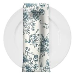French Toile (Poly Print) Table Napkin In Copen Perry