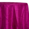 1pc - 4" Pintuck Taffeta Table Linen In Fuchsia 064 (85"x85" Square)