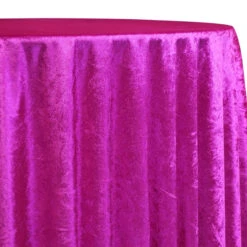 Lush Velvet Table Linen In Fuchsia