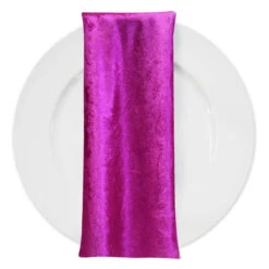 Lush Velvet Table Napkin In Fuchsia