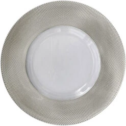 Dotted - Glass Charger Plate In Silver (Item # 0027) 9 Dotted - Glass Charger Plate In Silver (Item # 0027) -Urquid Linen Shop GP 0027 Silver c24b6b72 b939 402e a9bd 6f165387d420