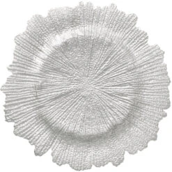 Reef - Glass Charger Plate In Pearl (Item # 0126) -Urquid Linen Shop GP 0126 Pearl 89722dc2 d8d1 4449 b89a 0348b91719d3