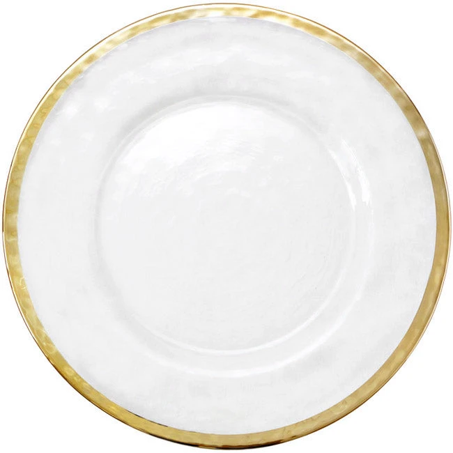 Halo - Glass Charger Plate In Gold (Item # 0212) 5 Halo - Glass Charger Plate In Gold (Item # 0212) - Image 5