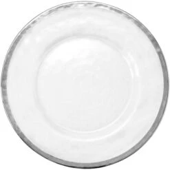Halo - Glass Charger Plate In Silver (Item # 0212) -Urquid Linen Shop GP 0212 Silver 11b16a15 8f27 44a8 9bad 85107d109c86