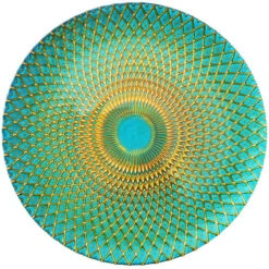Mandala - Glass Charger Plate In Gold Teal (Item # 0230) 9 Mandala - Glass Charger Plate In Gold Teal (Item # 0230) -Urquid Linen Shop GP 0230 Gold Teal cca5e567 26db 4456 ad29 9a7870e527a0