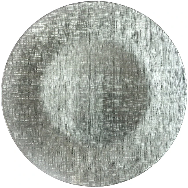 Linen - Glass Charger Plate In Silver (Item # 0236) 5 Linen - Glass Charger Plate In Silver (Item # 0236) - Image 5