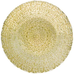 Webbed - Glass Charger Plate In Gold (Item # 0291) -Urquid Linen Shop GP 0291 Gold Clear 23442229 3f75 4fae b6fc dccdf802916b