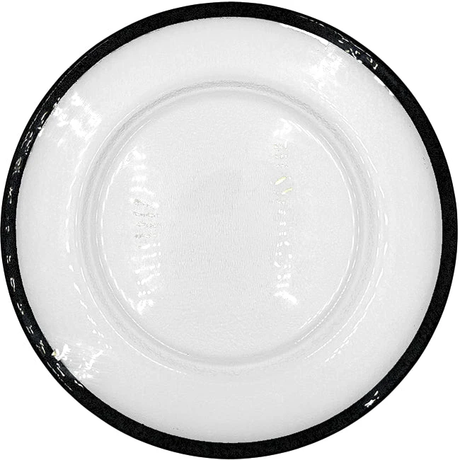 Glimmer - Glass Charger Plate In Black (Item # 0334) 1 Glimmer - Glass Charger Plate In Black (Item # 0334)