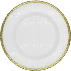 Glimmer - Glass Charger Plate In Champagne (Item # 0334)