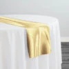 Luxury Satin Table Runner In Gold