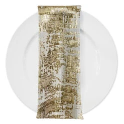 Calypso Jacquard (Reversible) Table Napkin In Gold