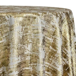 Calypso Jacquard (Reversible) Table Linen In Gold