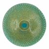 Mandala - Glass Charger Plate In Gold Teal (Item # 0230)