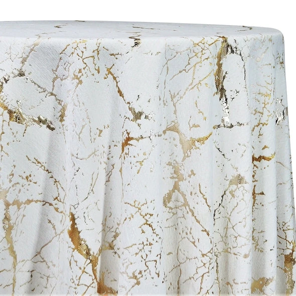 Marble Jacquard Table Linen In Gold 1 Marble Jacquard Table Linen In Gold