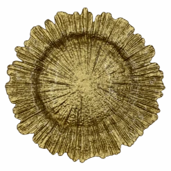 Reef - Glass Charger Plate In Gold (Item # 0126)