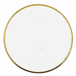 Ribbed Halo - Glass Charger Plate In Gold (Item # 0240)