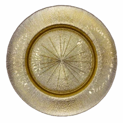 Metallic - Glass Charger Plate In Gold (Item # 0071)