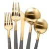 Luna Modero Flatware/Cutlery In Gold/Grey