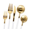 Luna Modero Flatware/Cutlery In Gold/White