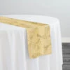 Basil Leaf Embroidery Table Runner In Gold