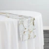 Marble Jacquard Table Runner In Gold