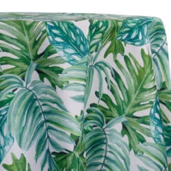 Tropical Print (Dupioni) Table Linen In Green