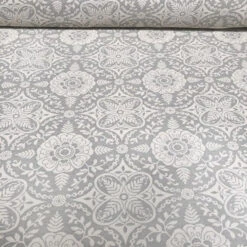 Morocco Jacquard (Reversible) Table Linen In Grey -Urquid Linen Shop Grey SideA