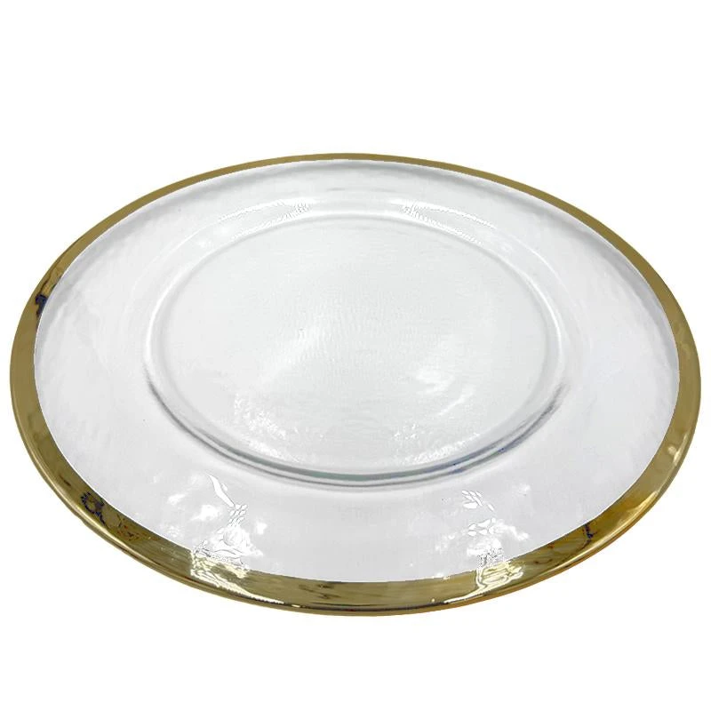Halo - Glass Charger Plate In Champagne (Item # 0212) 3 Halo - Glass Charger Plate In Champagne (Item # 0212) - Image 3