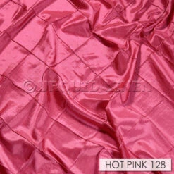 4" Pintuck Taffeta Banquet Fitted Tablecloths - Hospitality Line -Urquid Linen Shop Hot Pink 128 eb88094c e6fa 4f1e b0cf 3e28a59cab05