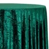 Panne (Crush) Velvet Table Linen In Hunter Green