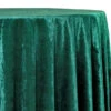 Lush Velvet Table Linen In Hunter Green